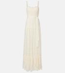 Вышитое платье-бюстье из тюля Elie Saab, Powder White - фото