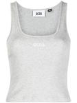 Gcds logo-print tank top, серый - фото