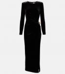 Макси-платье с вырезом Self-Portrait, черный - фото