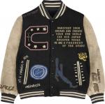 Куртка Cactus Jack by Travis Scott For Fragment Manifest Letterman Jacket 'Black', серый - фото