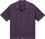 Рубашка Stussy Contrast Pick Stitched Shirt 'Plum', фиолетовый - фото