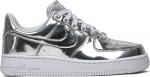 Кроссовки Nike Wmns Air Force 1 SP 'Liquid Metal - Chrome', серебряный - фото