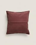 Чехол для подушки Zara Home Topstitching, бордовый - фото 2
