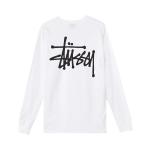 Лонгслив Stussy Basic Long-Sleeve Tee 'White', белый - фото 3