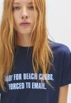 Футболка PULL&BEAR SLOGAN, Dark Blue - фото 4