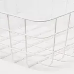 Маленькая проволочная корзина, белая - фото