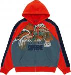 Толстовка Supreme Falcon Raglan Zip Up Hooded Sweatshirt 'Slate', синий - фото