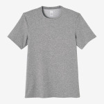 Футболка 500 Fitness Slim Cotton Round Neck Men's Grey DOMYOS, Серый - фото 6