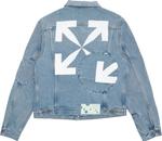 Куртка Off-White Arrow Twist Denim Jacket 'Cobalt Blue/White', синий - фото 3