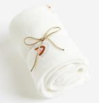 Плед H&M Patterned Fleece, 100х150 см, белый - фото 4