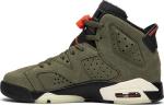Кроссовки Travis Scott x Air Jordan 6 Retro GS Olive, зеленый - фото 3