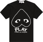 Рубашка Comme des Garçons PLAY Heart Outline Shirt 'Black', черный - фото 2