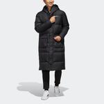 Пуховик adidas neo High Collar Long Down Jacket Black, черный - фото 3