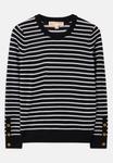 Джемпер MICHAEL Michael Kors STRIPE BUTTON SLEEVE, Black/White/Black - фото 6