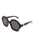 Chloé Eyewear солнцезащитные очки в массивной оправе, черный - фото 2