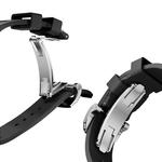 IBOANN Часы Strap Apple Compatibility Silicone Material 205mm, Gray with Silver Needle Buckle - фото 3