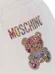 Хлопковые спортивные штаны Moschino, белый - фото 3