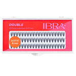 Пучки ресниц 8 мм, 60 шт./1 упаковка. Ibra Makeup Double - фото