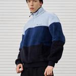 Куртка унисекс Champion, синяя в стиле пэчворк - фото 9