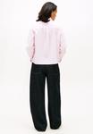 Блуза Tommy Hilfiger OXFORD RUFFLE NECK, Classic Ithaca Stp Mid Pink/Pink - фото 3
