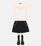 Футболка из хлопкового джерси с логотипом Balmain, белый - фото 2