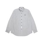 Рубашка с нашивкой логотипа A Bathing APE и полосками Aape, синий - фото 5