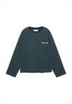 Топ PULL&BEAR STRIPED WITH TEXT, Dark Blue - фото 5