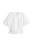 Блуза Marks & Spencer BUBBLE HEM PUFF SLEEVE, White - фото 5