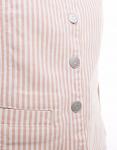 Джинсовый жилет Coord в розовую полоску Object - фото 2