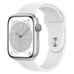 Умные часы Apple Watch Series 8 (GPS + Cellular), 45 мм, Silver Aluminum Case/White Sport Band - R - фото 2