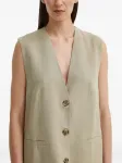 Жилет с V-образным вырезом Samsoe Samsoe, светло-бежевый - фото 4