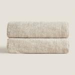 Плед Zara Home Chunky Chenille, бежевый - фото