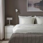 Комплект постельного белья Ikea Hampflockel, 3 предмета, 200x230/50x80 см, белый - фото 5