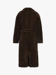 Длинное плюшевое пальто с поясом A-VIEW, коричневый - фото 4