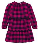 Платье в клетку Il Gufo, фуксия - фото