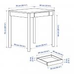 Стол Ikea Tonstad 75X60 см, светло-коричневый - фото 5