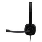 Стереогарнитура Logitech H151, черный - фото 3