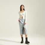 Трикотажная футболка женская Calvin Klein, цвет слоновая кость - фото 8