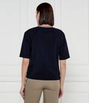 Футболка женская Marc Cain свободного кроя с окантовкой горловины, синий - фото 3