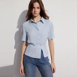 ELLE Рубашка Women's Blue Lapel Moderate - фото 4