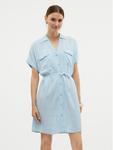 Летнее платье свободного покроя Linn 10323027 Vero Moda, голубой - фото