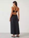 Платье HUSH Jemma Jersey Beach Maxi, черный - фото 2