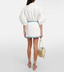 Жаккардовая мини-юбка Adriana Degreas, белый - фото 3