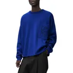 Свитер с анаграммой LOEWE, синий - фото 5