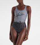 Купальник Elea с принтом Acne Studios, черный - фото 2