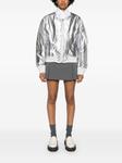 Black Comme Des Garçons бомбер с эффектом металлик, серебристый - фото 2