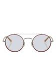 Oliver Peoples round-frame очки, коричневый - фото