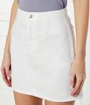 Юбка из денима Calvin Klein Jeans, белый - фото 4