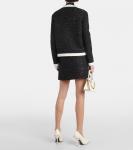 Твидовый пиджак из ламе Valentino, черный - фото 3