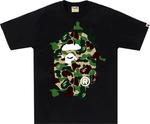 Футболка BAPE ABC Camo Ape Head 'Black/Green', черный - фото